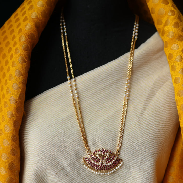 Heritage gold plated padakam necklace HP111