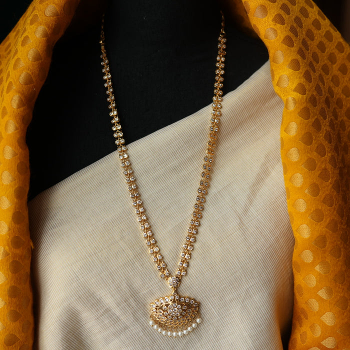 Heritage gold plated padakam long necklace HL112