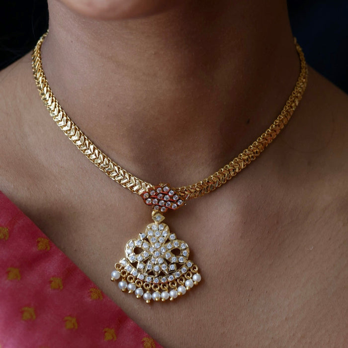 Heritage gold plated short necklace necklace H0015