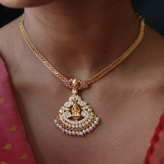 Heritage gold plated short necklace H0246