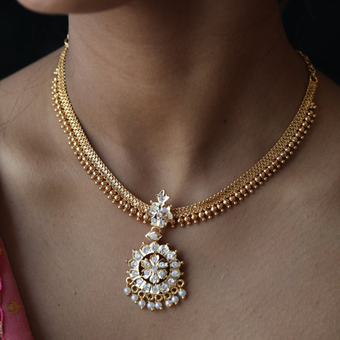 Heritage gold plated short necklace H0248