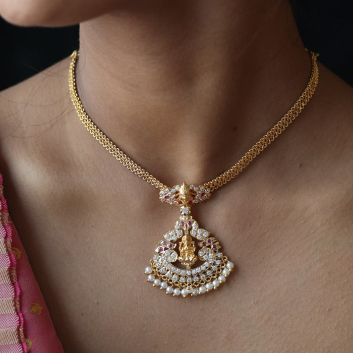Heritage gold plated short necklace H0250