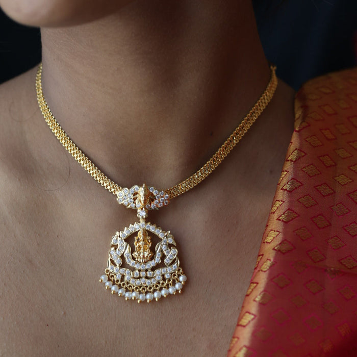 Heritage gold plated short necklace H0257