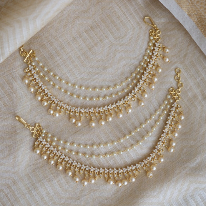 Trendy stone and pearl maang tikka HA1976
