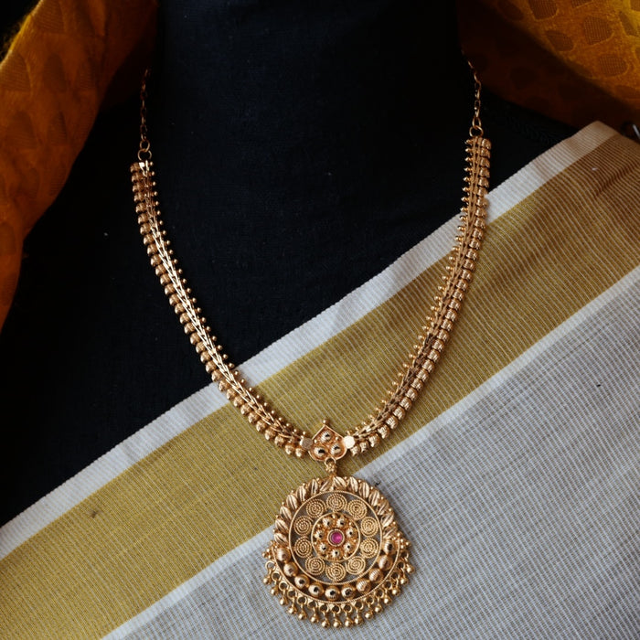 Heritage gold plated short necklace H677