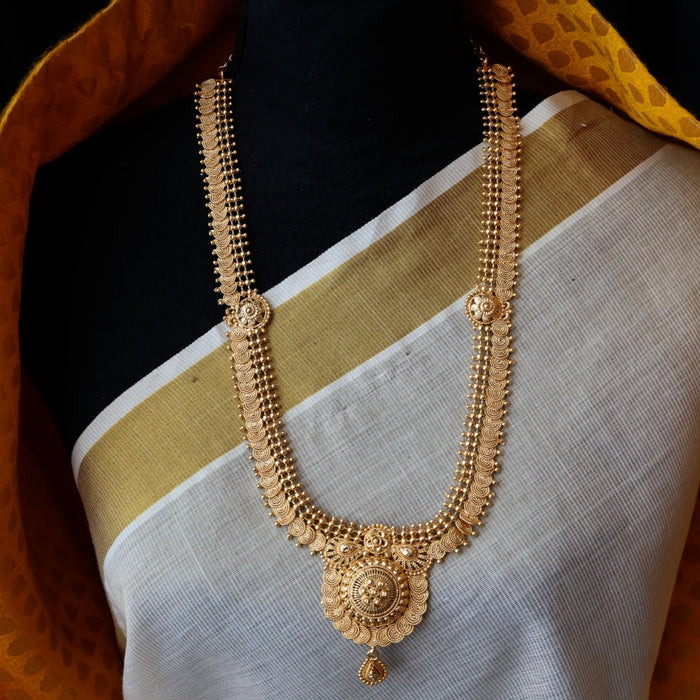 Heritage gold plated long necklace HL453