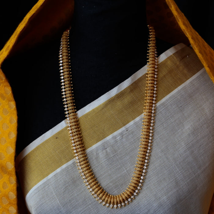 Heritage gold plated long necklace/ waictchain HL456