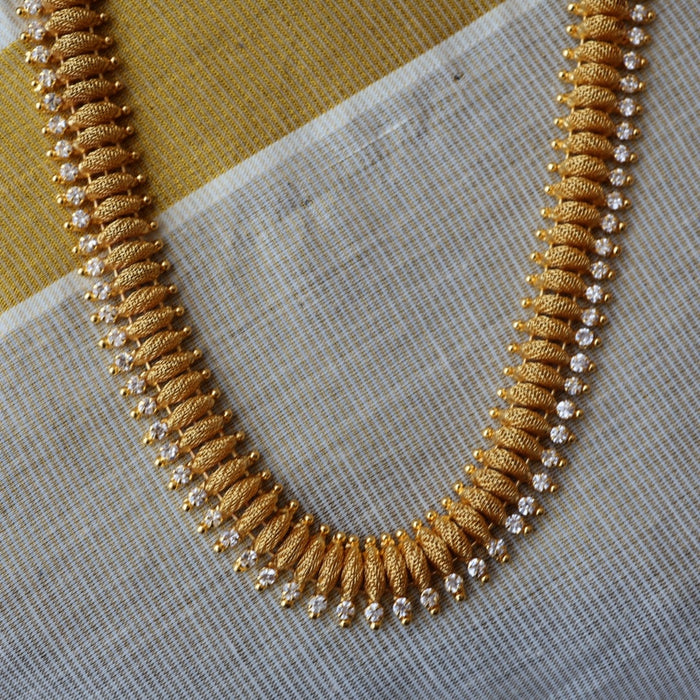 Heritage gold plated long necklace/ waictchain HL456