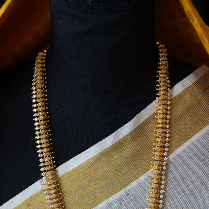 Heritage gold plated long necklace/ waictchain HL456