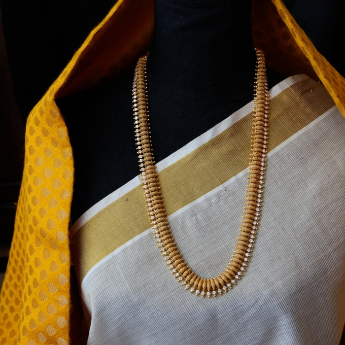 Heritage gold plated long necklace/ waictchain HL456