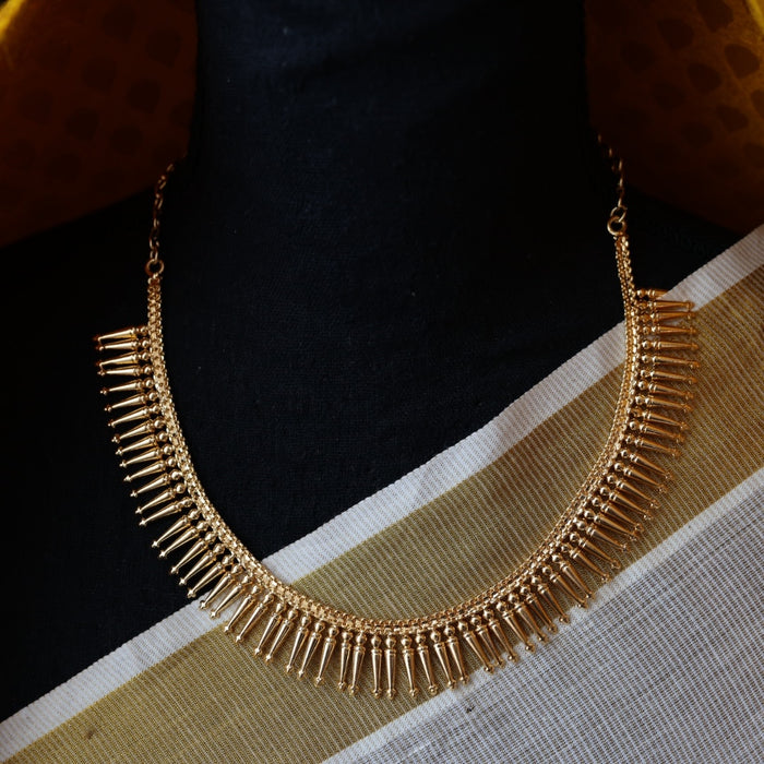 Heritage gold plated simple short necklace H1001