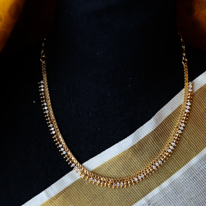 Heritage gold plated short necklace H33