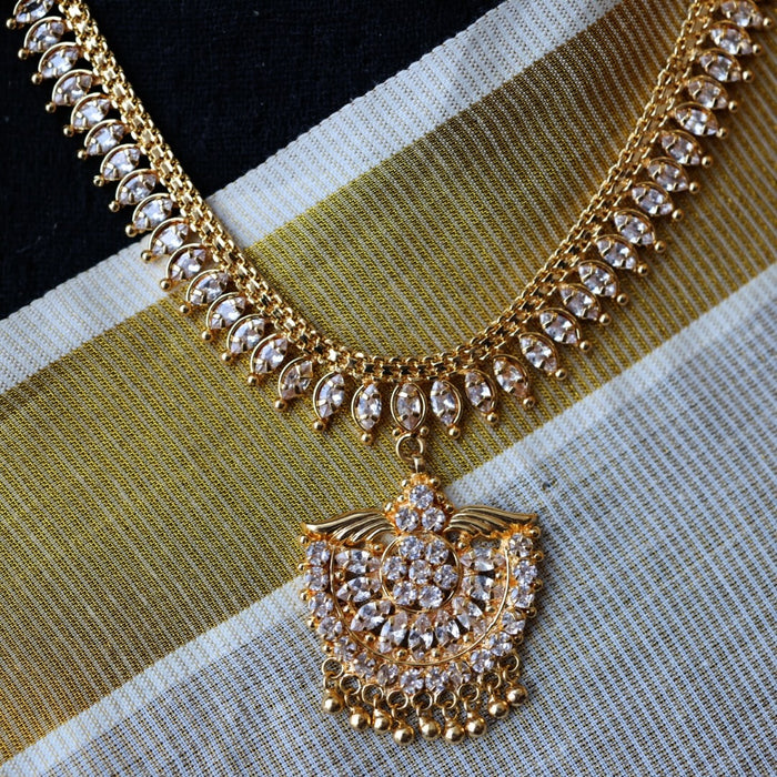 Heritage gold plated short necklace H335