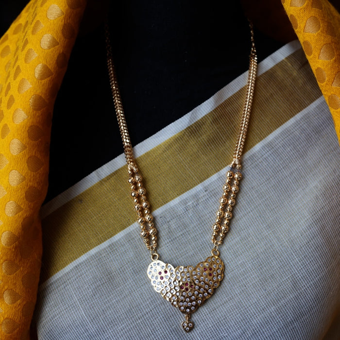 Heritage gold plated padakam necklace HP333