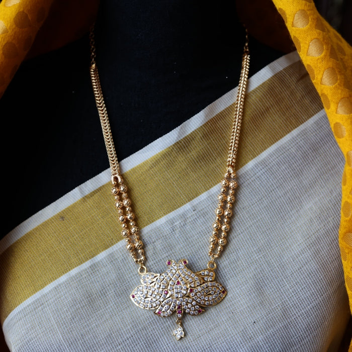 Heritage gold plated padakam necklace HP334