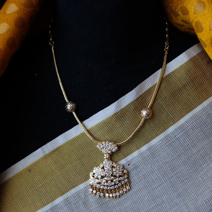 Heritage gold plated short necklace H754