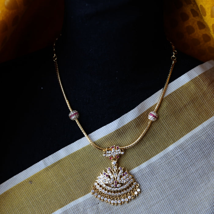 Heritage gold plated simple short necklace H9811