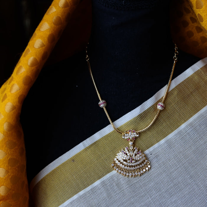 Heritage gold plated simple short necklace H9811