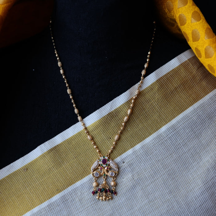 Heritage gold plated short necklace H345