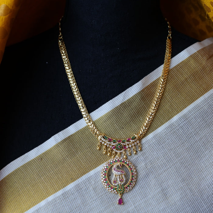 Heritage gold plated short necklace H348