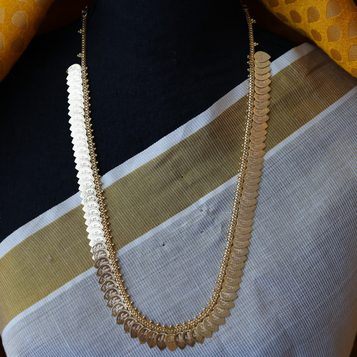 Heritage gold plated coin long necklace HL353