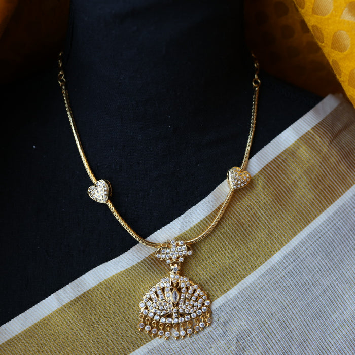 Heritage gold plated short necklace H157
