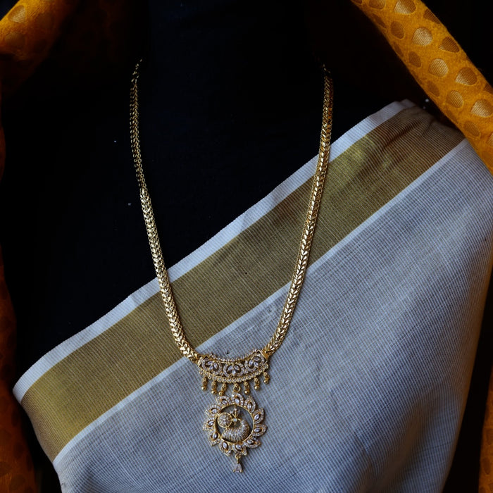 Heritage gold plated long necklace HL258