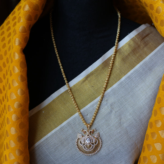 Heritage gold plated padakam long chain HC253