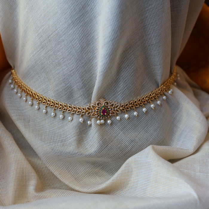 Heritage gold multi stone traditional waistchain HW3422