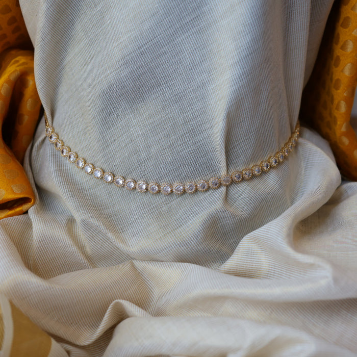 Heritage gold and plated white stone waistchain HW823