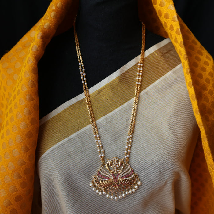Heritage gold plated padakam long chain HP4501