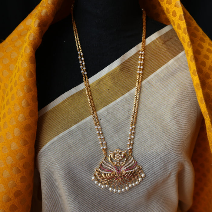 Heritage gold plated padakam long chain HP4501