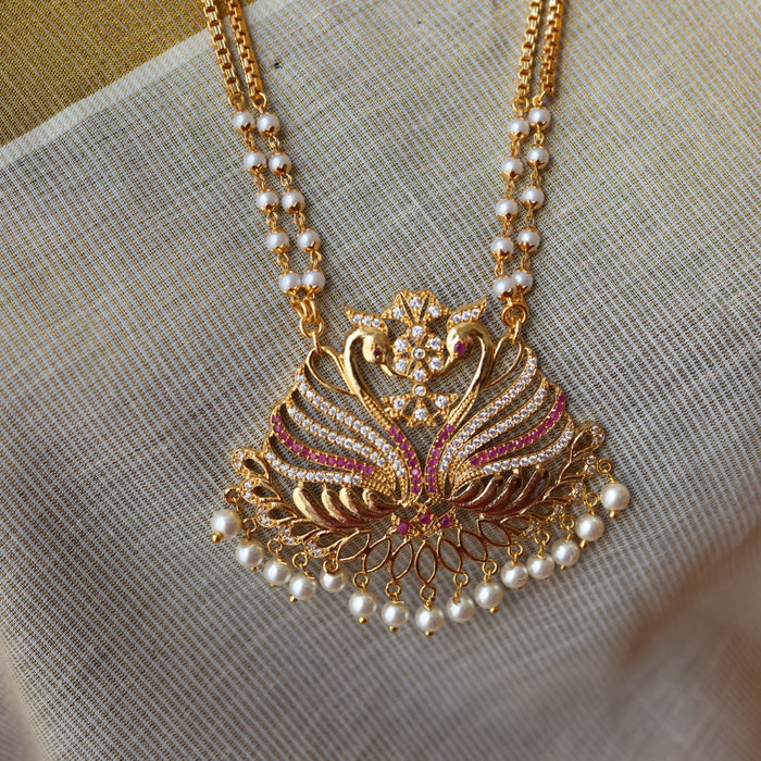 Heritage gold plated padakam long chain HP4501