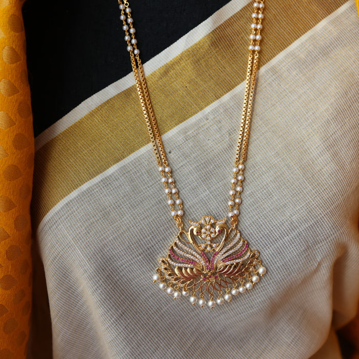 Heritage gold plated padakam long chain HP4501