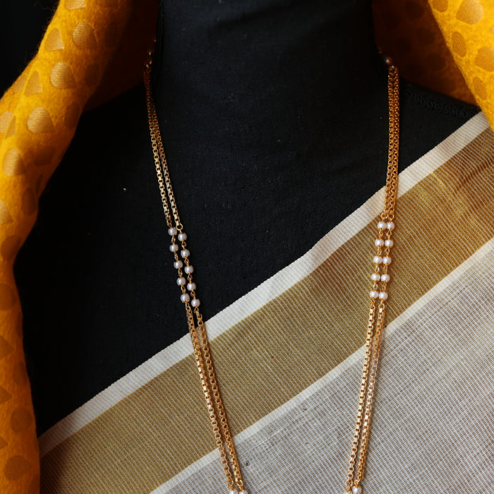 Heritage gold plated padakam long chain HP4501