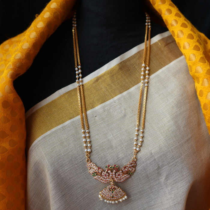 Heritage gold plated padakam long necklace HP278