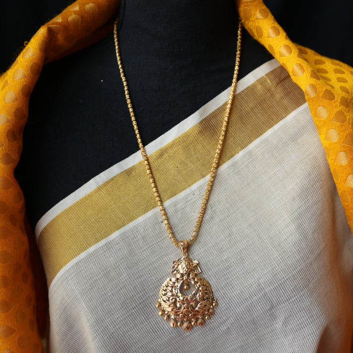Heritage gold plated padakam long chain HP278