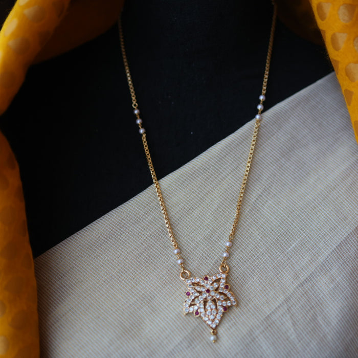 Heritage gold plated padakam necklace HP53223