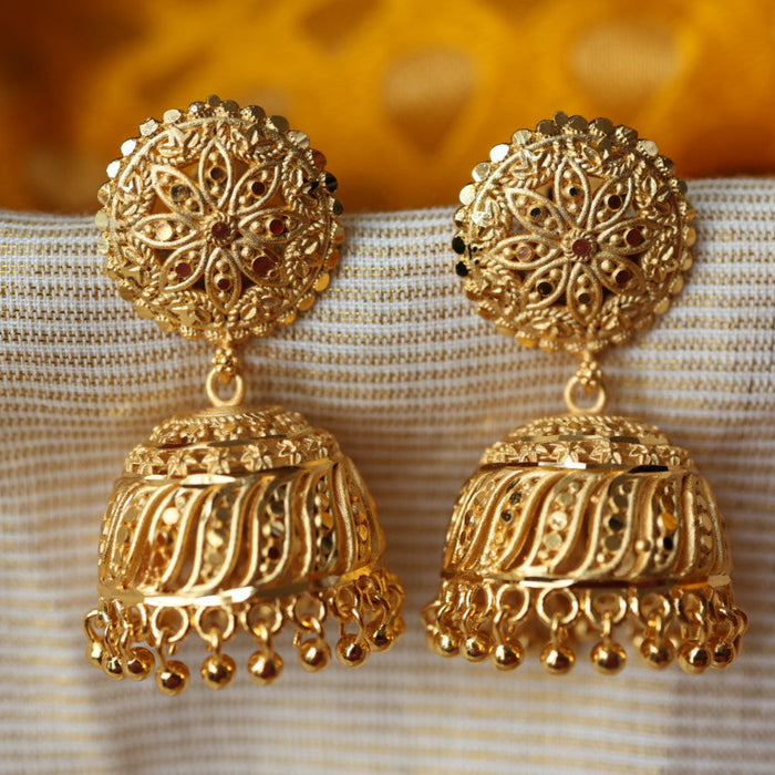 Heritage gold plated jumka earrings HJ202