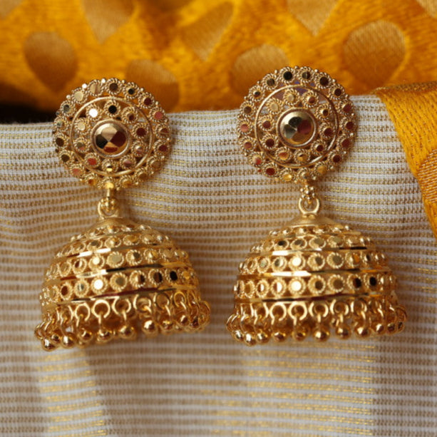 Heritage gold plated jumka earrings HJ2061