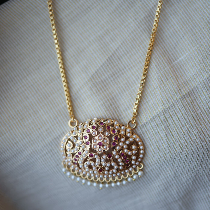 Heritage gold plated padakam necklace HP6111