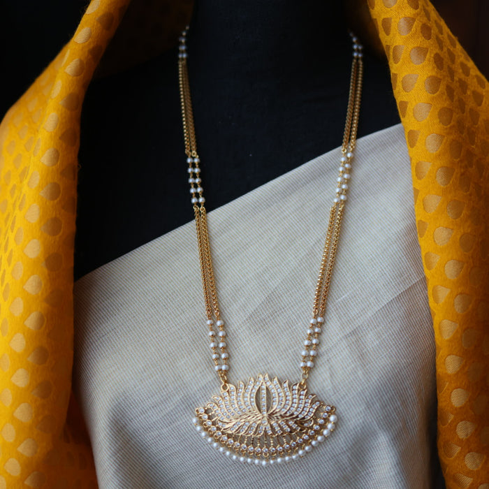 Heritage gold plated padakam long necklace HP7022