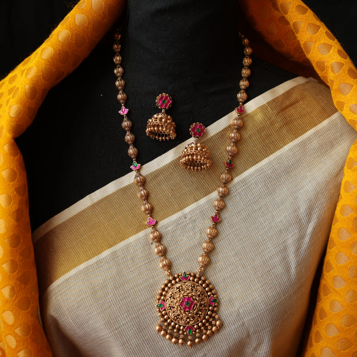 Antique long necklace with earrings LL02567