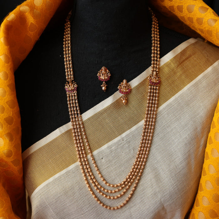 Antique long necklace with earrings LL03567