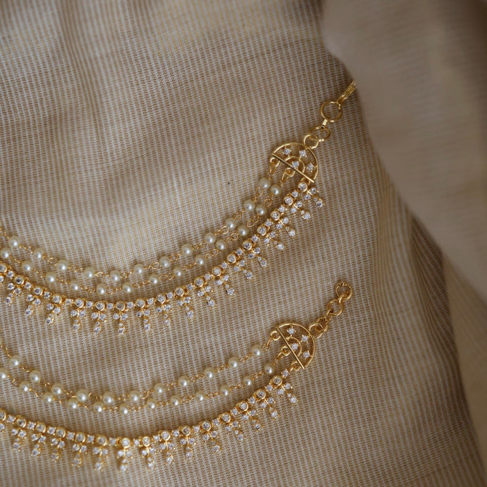 Heritage 3 layer gold mattal ear accessories HM11299