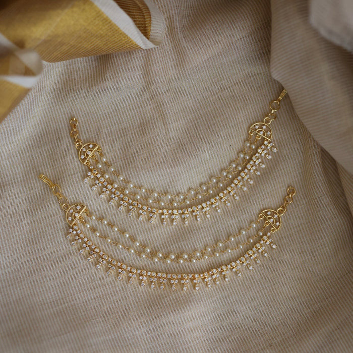 Heritage 3 layer gold mattal ear accessories HM11299