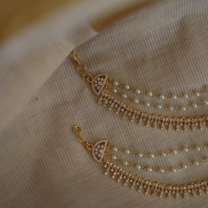 Heritage 3 layer gold mattal ear accessories HM11256