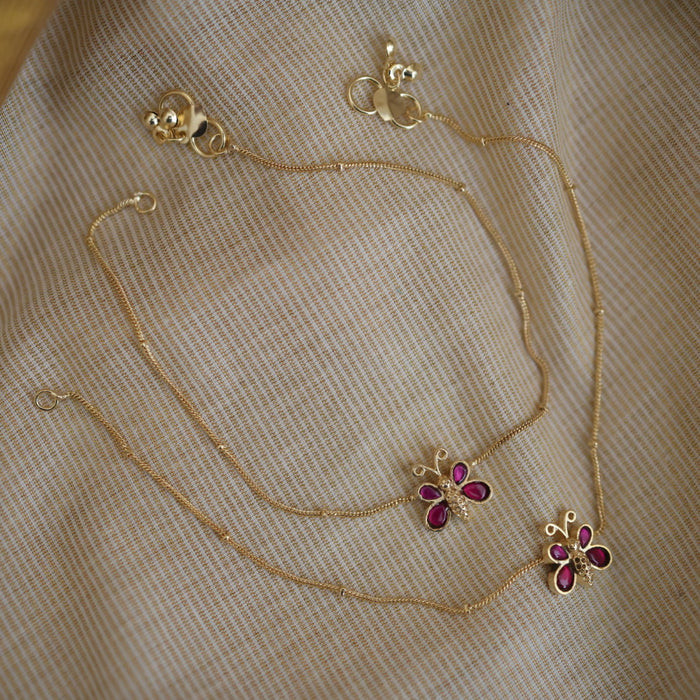 Heritage gold traditional payal HAN121