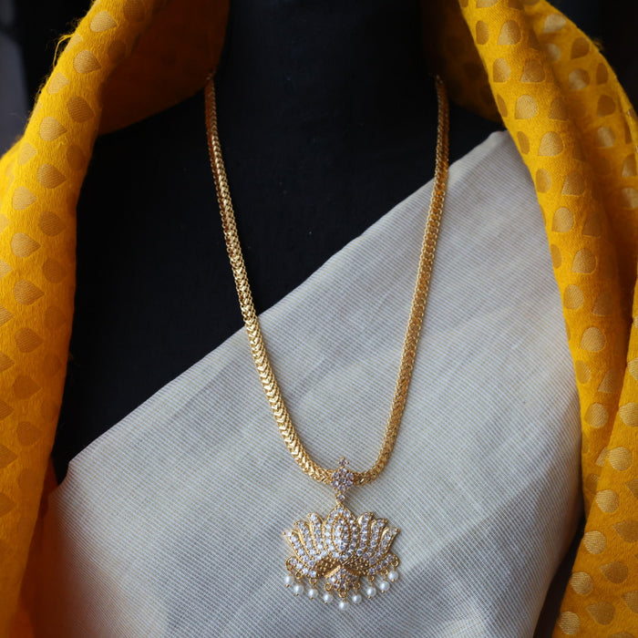 Heritage gold plated padakam long necklace HP6341