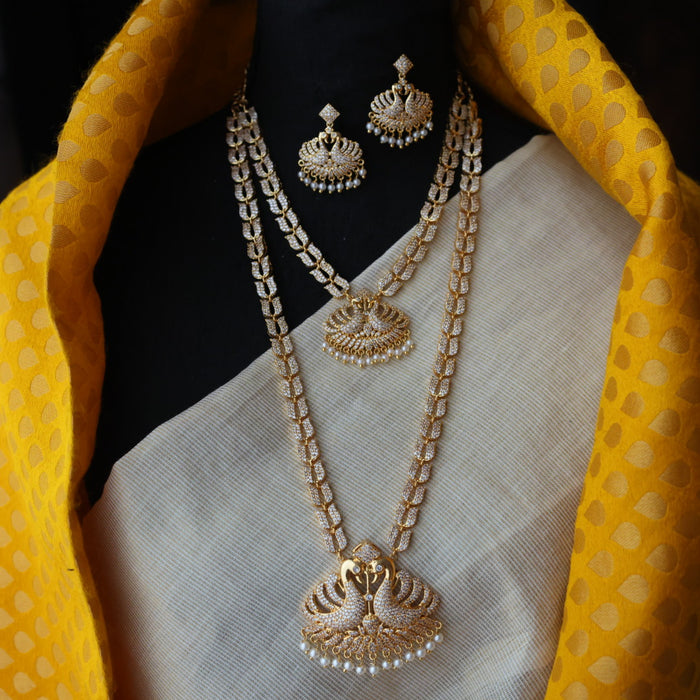 Heritage gold plated long and short necklace and earrings HLS634